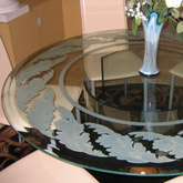 SSample - Custom Glass Table with Custom Glass Etching