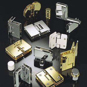 Large selection of glass door hardware