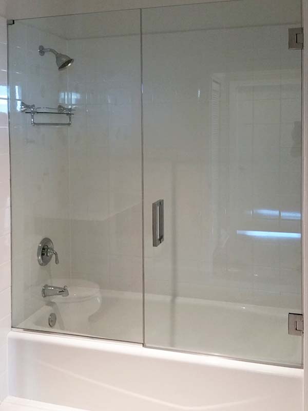 Frameless Glass Tub Enclosures In, Bathtub Frameless Glass